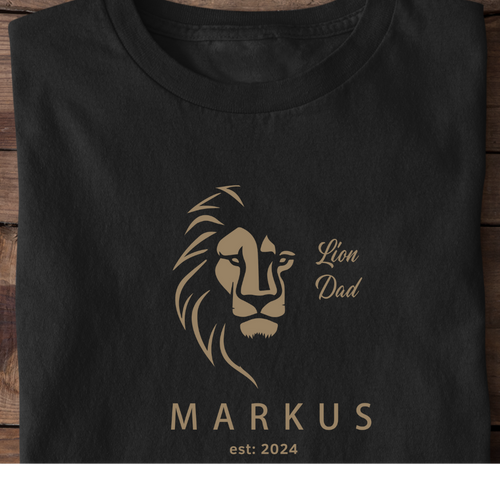 LION DAD, Name und Datum personalisierbar - Premium Shirt