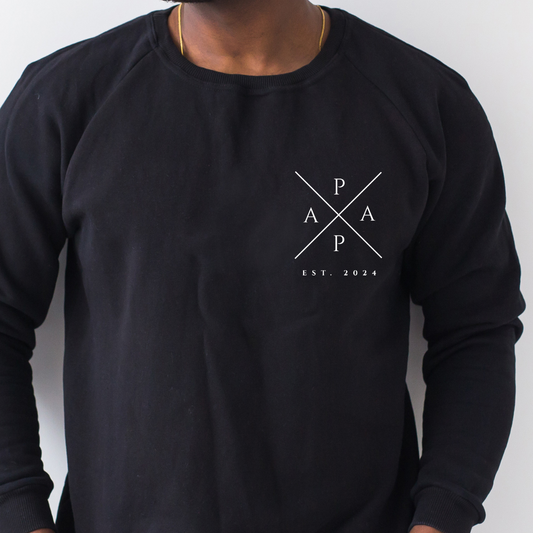 Papa Cross, Premiumsweater, Datum personalisierbar - Premium Sweatshirt