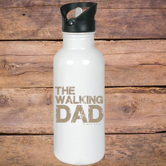 The walking DAD, Datum personalisierbar - Edelstahl-Trinkflasche