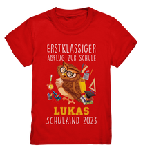 Load image into Gallery viewer, Eule Schulkind 2023 personalisiertes Kindershirt