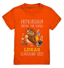 Load image into Gallery viewer, Eule Schulkind 2023 personalisiertes Kindershirt