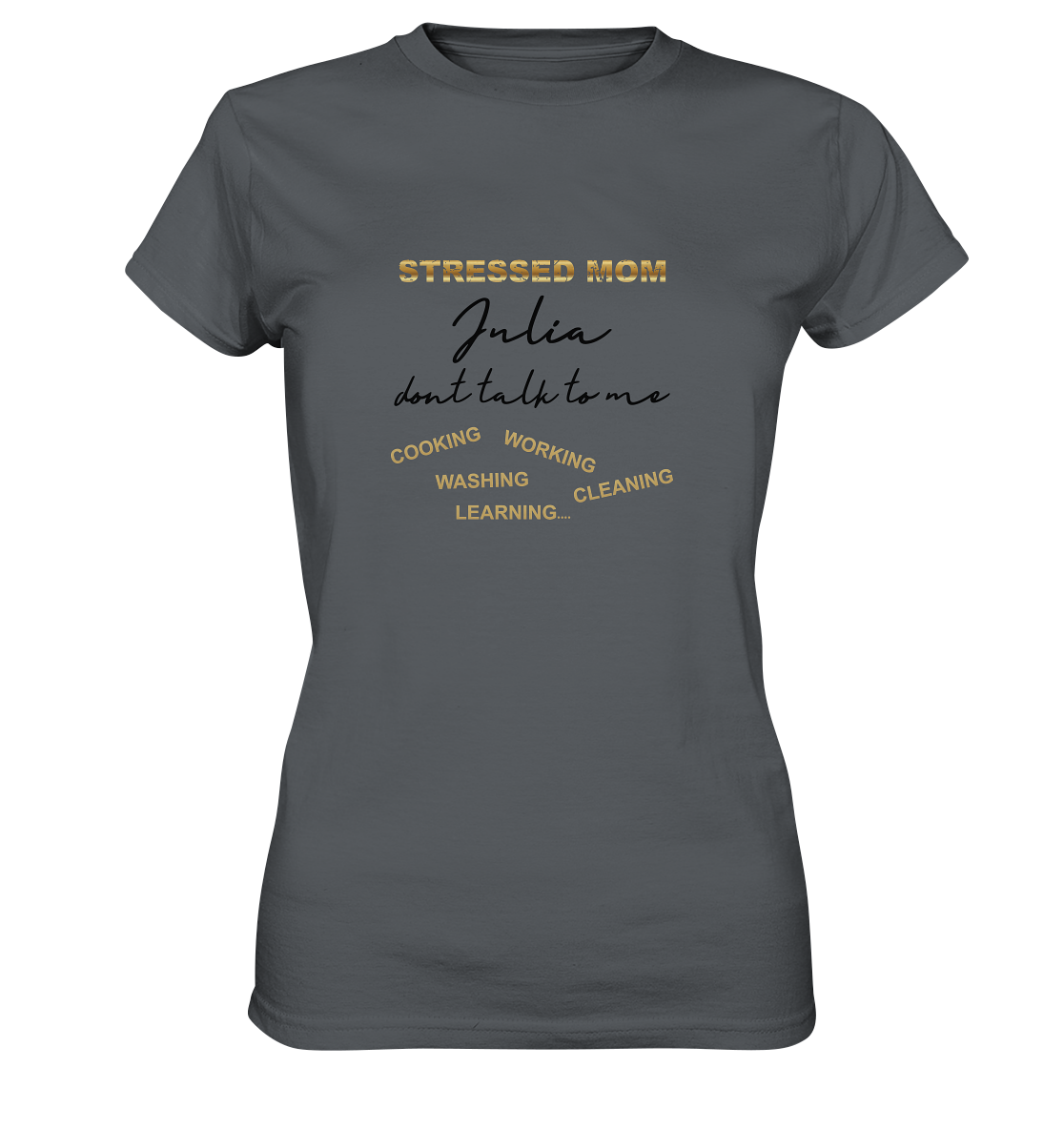 STRESSED MOM, Name personalisierbar - Ladies Premium Shirt