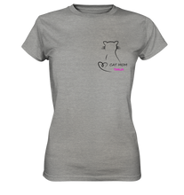 Load image into Gallery viewer, CAT MOM, Name personalisierbar, versch. Farben - Ladies Premium Shirt