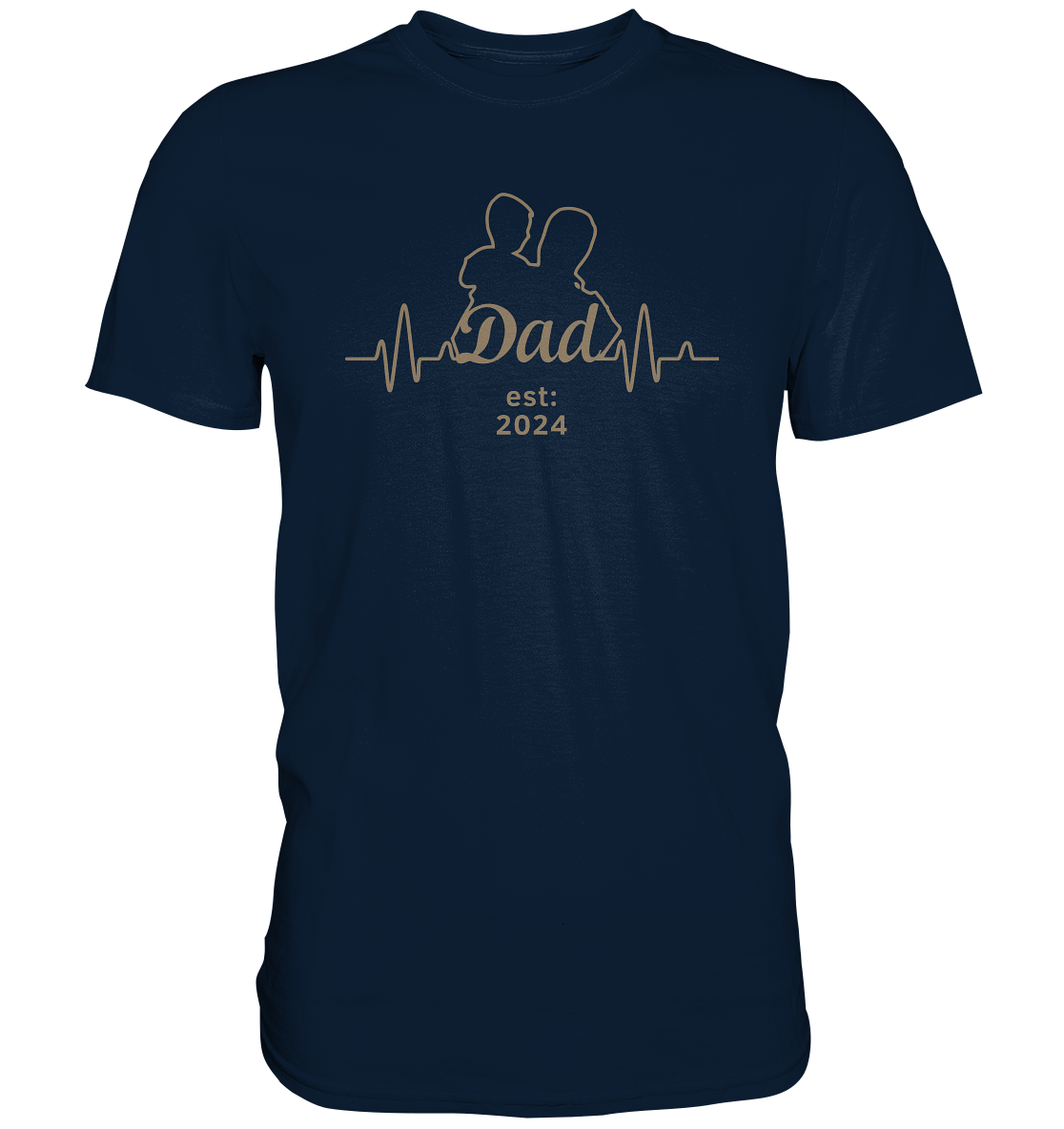 Herzschlag DAD, Datum personalisierbar - Premium Shirt