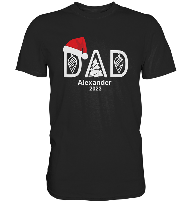 DAD - mit Mütze, Personalisierbares Shirt, versch. Farben - Premium Shirt