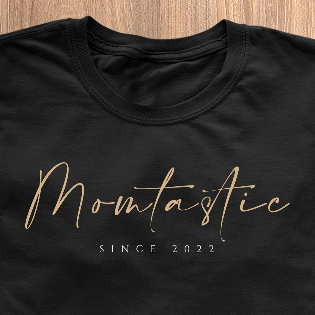 Momtastic SINCE T-Shirt black - date personalisable