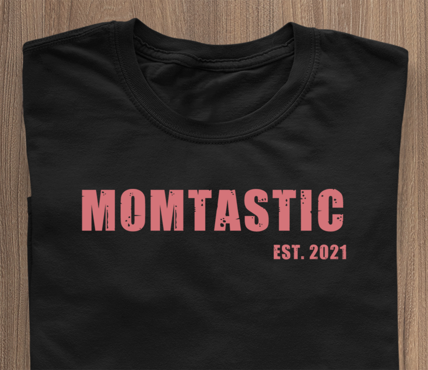 Momtastic T-Shirt black - date personalisable