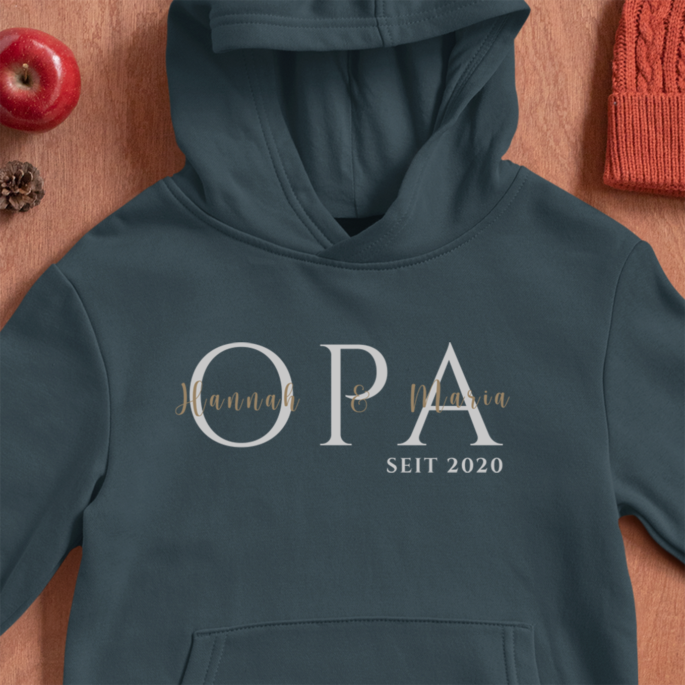OPA since... Hoodie navy - name personalisable