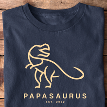 Load image into Gallery viewer, Papasaurus T-Shirt - Date Personalised