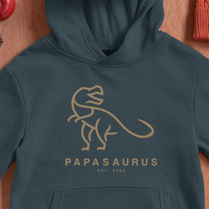 Papasaurus Hoodie - Date Customizable