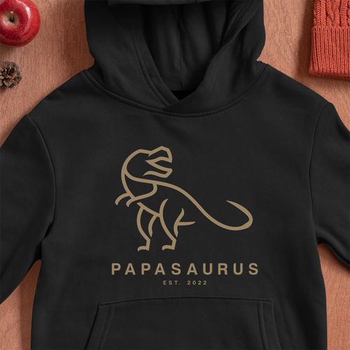 Papasaurus Hoodie - Date Customizable