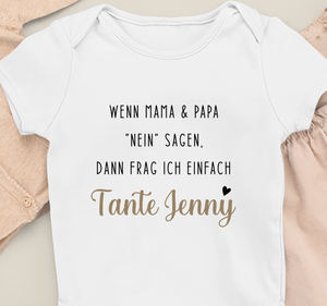 ...then I ask "Name" - organic baby body white - personalized name