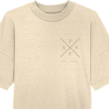 Load image into Gallery viewer, Papa Cross Oversized Shirt - date customizable - 100% organic cotton