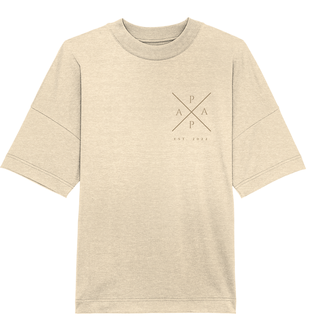 Papa Cross Oversized Shirt - date customizable - 100% organic cotton