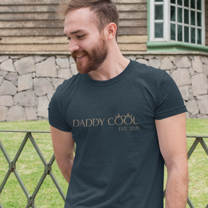 Daddy Cool T-Shirt Gold Lettering - Date Customizable