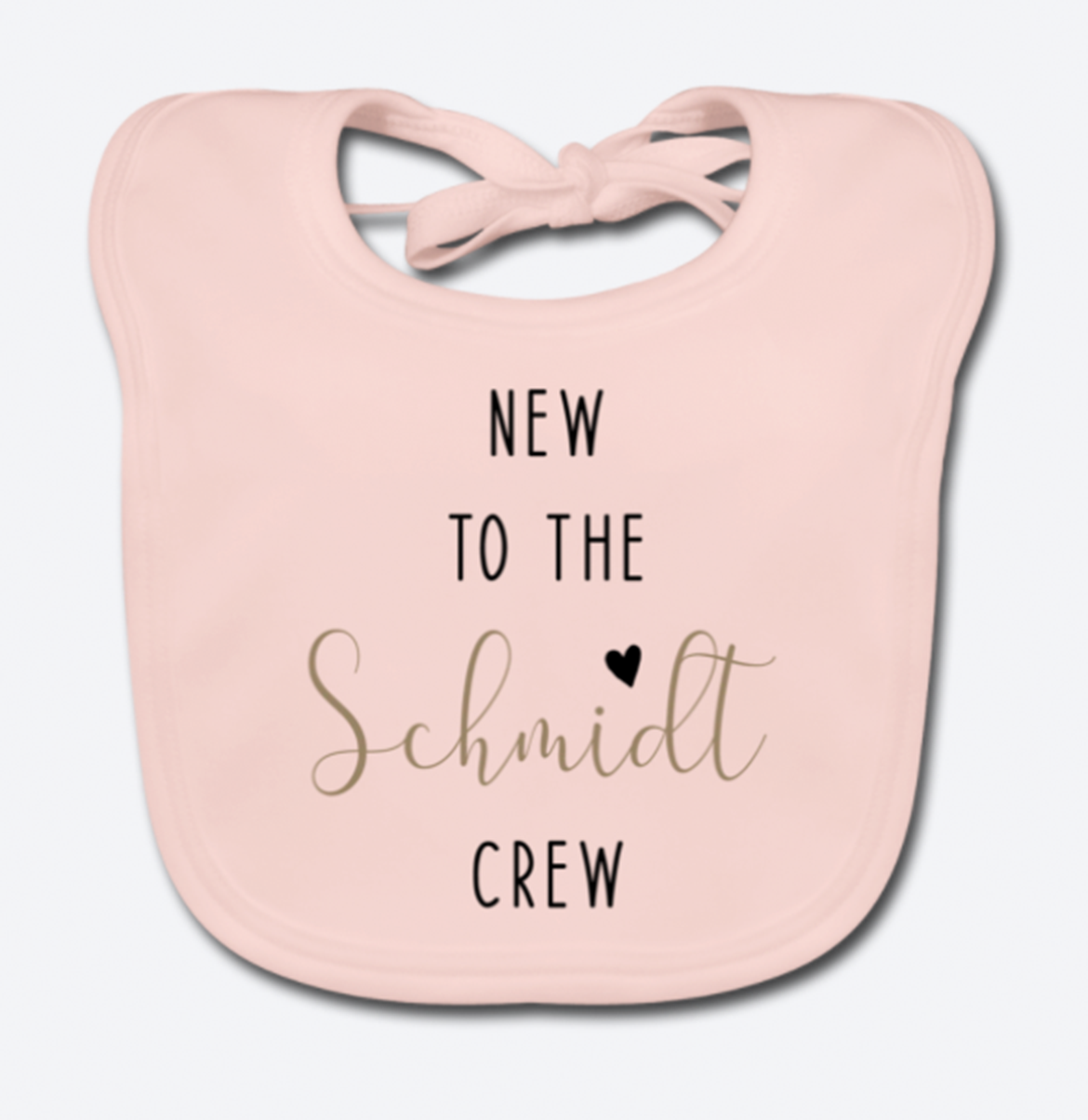 New to the "Family Name" Crew - Baby Organic Bib - Name Personalised