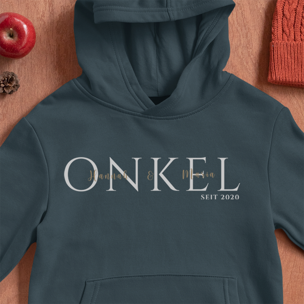 Uncle since... Hoodie navy - date personalisable