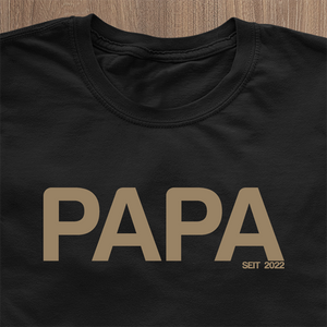 PAPA SEIT... T-Shirt Modern Edition navy - date personalisable