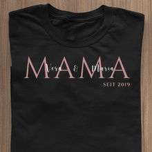 Load image into Gallery viewer, MAMA since... T-Shirt black - personalisable